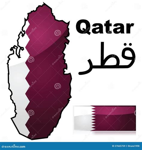 Qatar Flag Map