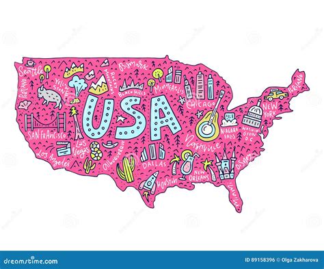 Map Of Usa Cartoon – Interactive Map