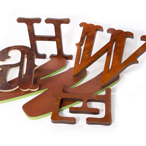 Rustic Faux Metal Letters - Rusted Letters in Any Size and Any Font | Woodland Manufacturing