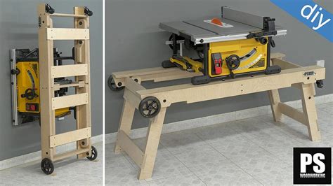 DIY Rolling Foldable Table Saw Stand - Pt. 1 - Paoson Woodworking