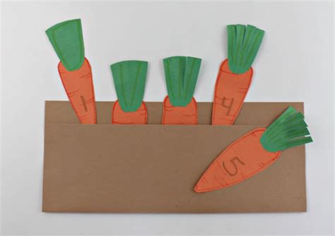 Counting Carrot Garden Learning Craft for Kids - Jenny at dapperhouse