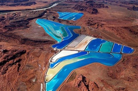 These Potash Evaporation Ponds Look Completely Bizarre