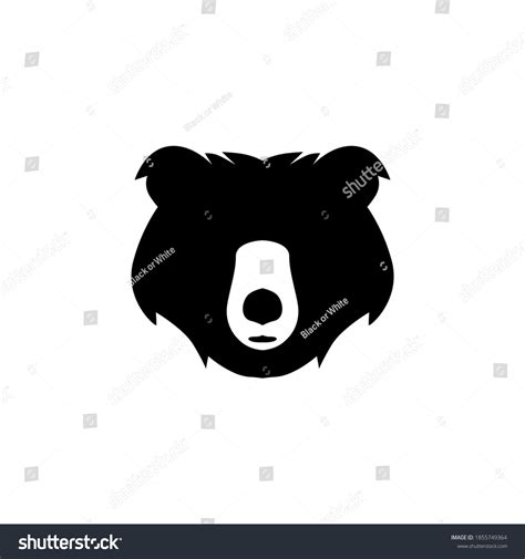 Simple Bear Head Logo Silhouette Vector Stock Vector (Royalty Free ...