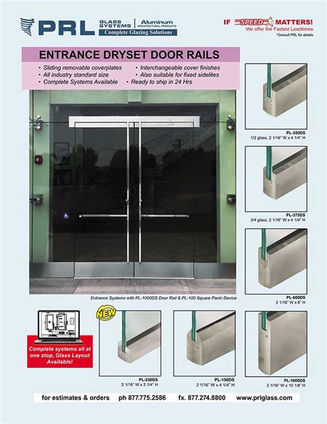 Dryset Door Rails. Make All-Glass Door Installation a Breeze!