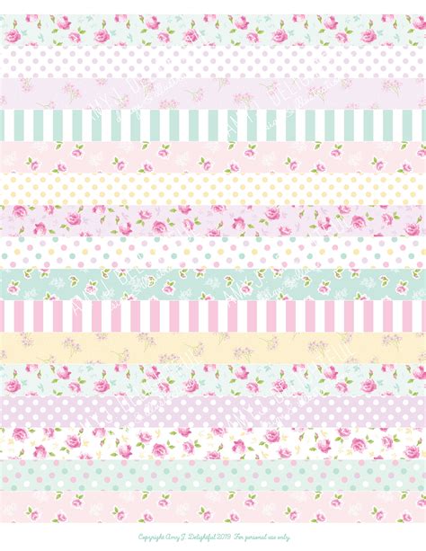 Printable FLOWER MARKET Washi Tape stickersDigital File | Etsy