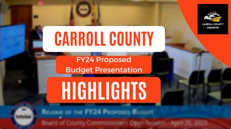 Carroll County FY24 Proposed Budget Presentation Highlights - Carroll County Observer
