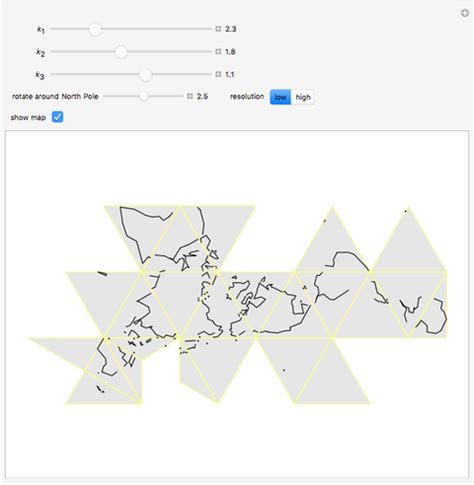 Buckminster Fuller's Dymaxion Map - Wolfram Demonstrations Project