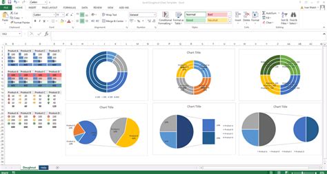 Excel Template – Doughnut Charts – Templates, Forms, Checklists for MS ...