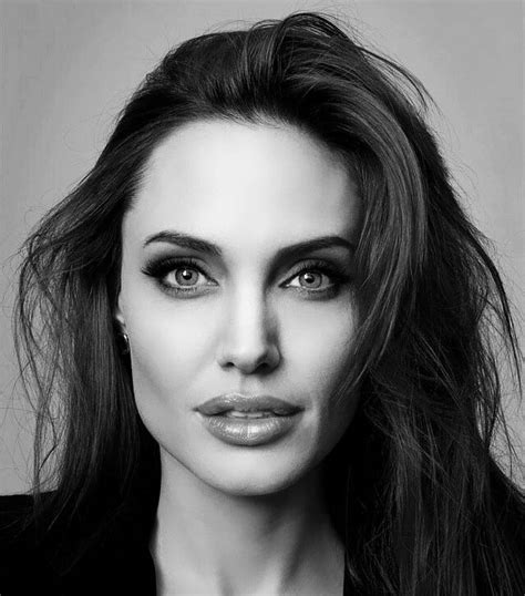 angelina jolie black and white photography - mangaarttutorialmale