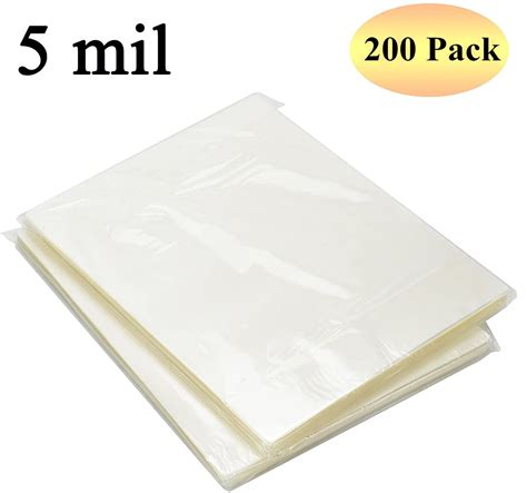 SJPACK Thermal Laminating pouches, 8.9" x 11.4", 5 mil thick, Clear ...