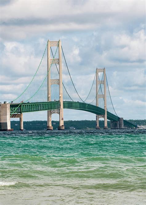 Mackinac Bridge - Vertical Photograph by Phyllis Taylor - Pixels