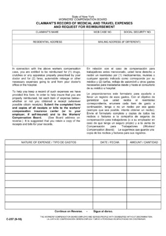 2024 Workers Compensation Mileage Reimbursement Form - Fillable, Printable PDF & Forms | Handypdf