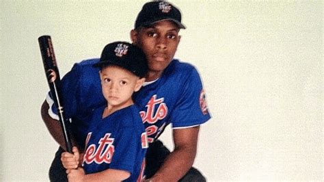 Patrick Mahomes with dad Pat when he pitched for the Mets, circa 1999 ...