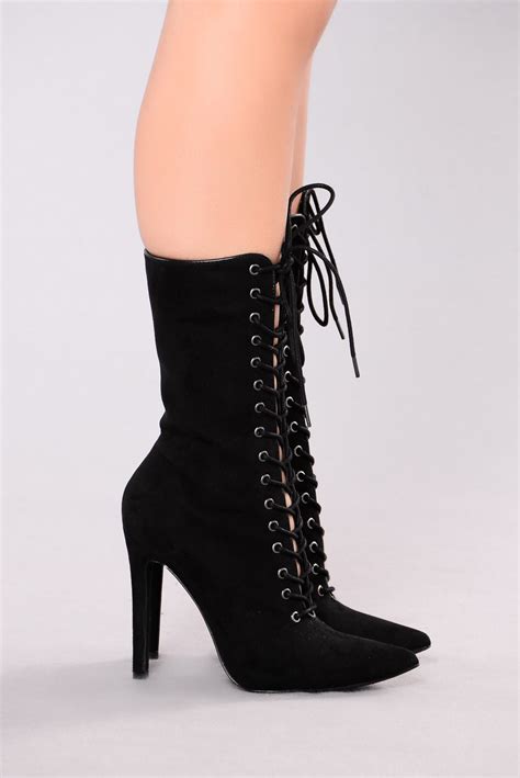 Elektra Lace Up Bootie - Black