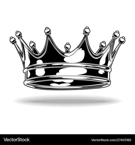 Black And White Crown Drawing