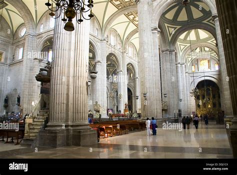 Mexico City Metropolitan Cathedral (1573-1813).Interior.Mexico City Stock Photo, Royalty Free ...