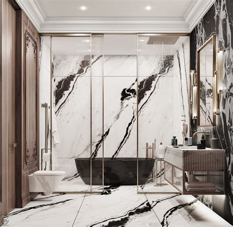 Luxury marble Bathroom on Behance