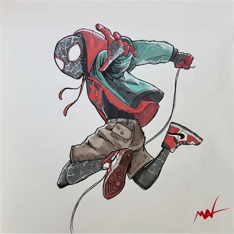 Miles morales Spiderman artwork | Spiderman art sketch, Spiderman drawing, Spiderman artwork