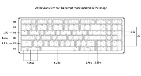 Keychron K4 Keyboard Keycaps Layout And Keycap Size HD Picture ...