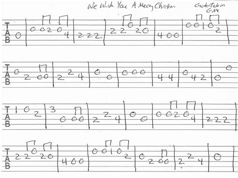 We Wish You A Merry Christmas - Guitar Tab in G Major | Guitar tabs, Guitar chords for songs ...