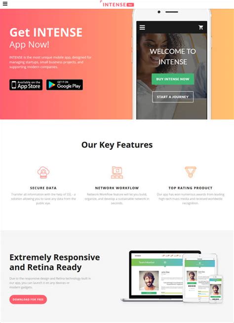 30+ HTML5 Landing Page Themes & Templates | Free & Premium Templates