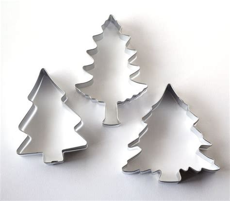 Pine Tree Cookie Cutters Set of 3 Christmas Cookie Cutters