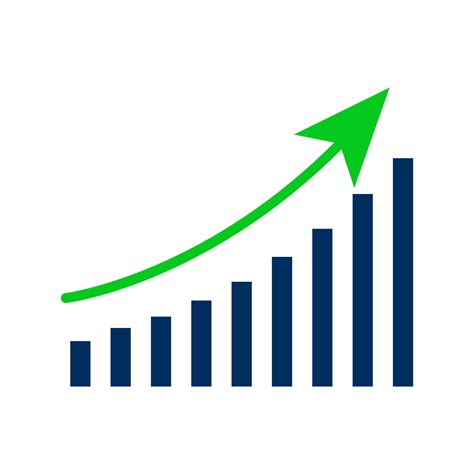 Increasing stocks icon. growing graph. bar chart. 19045386 PNG