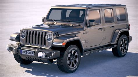 Jeep Wrangler Unlimited Sahara 2018 3D model | CGTrader