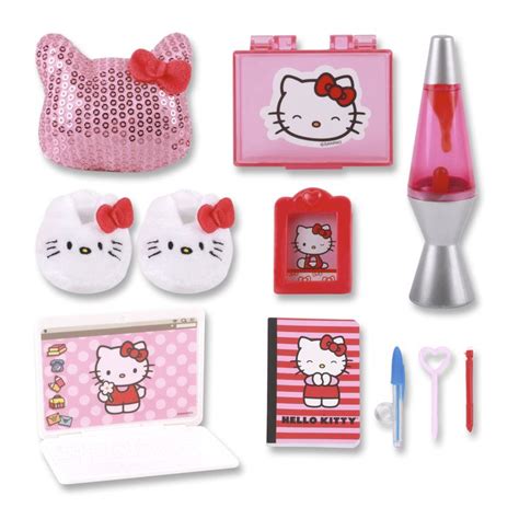 My Life As Hello Kitty Room play set for 18" Dolls, 11 Pieces - Walmart.com | Hello kitty rooms ...