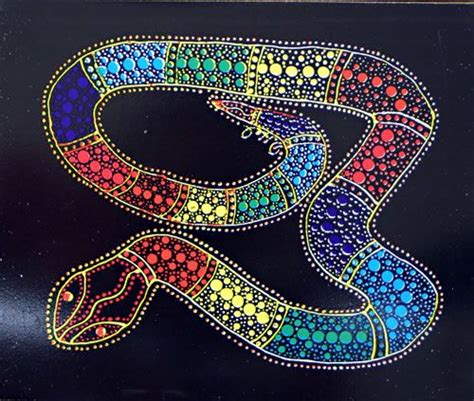 Rainbow serpent | Aboriginal dot painting, Rainbow serpent, Aboriginal art