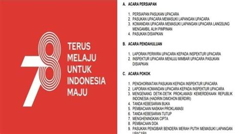 4 Susunan Upacara Bendera 17 Agustus Pada Peringatan 2023 HUT Ke-78 RI ...