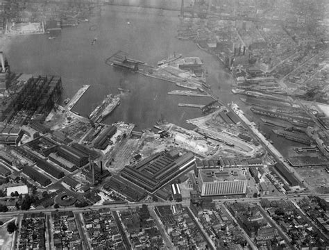 New York Navy Yard in Brooklyn – Historical Photographs | Brooklyn navy yard, Aerial photo, Brooklyn