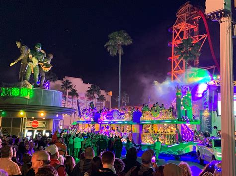 Mardi Gras float at Universal Orlando - Married with Wanderlust