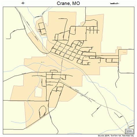 Crane Missouri Street Map 2917074