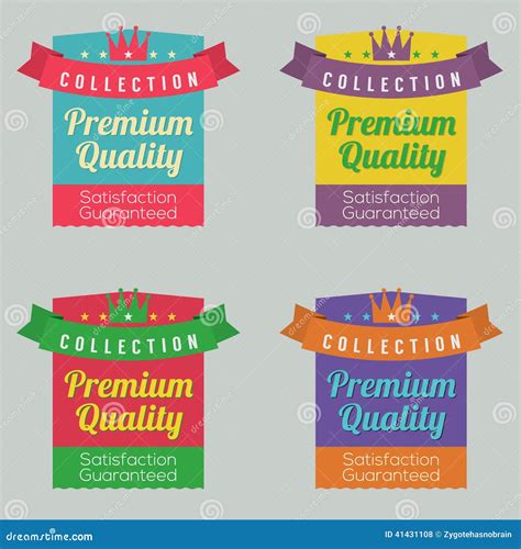 Set of Colorful Labels stock vector. Illustration of design - 41431108