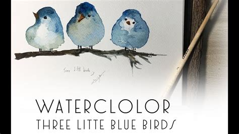 Three little birds Watercolor painting | Watercolor bird, Watercolor ...