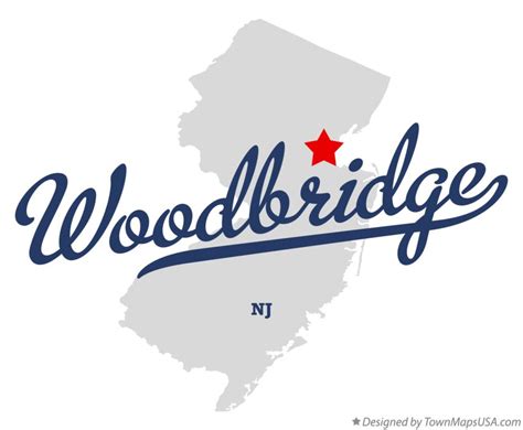 Map of Woodbridge, NJ, New Jersey