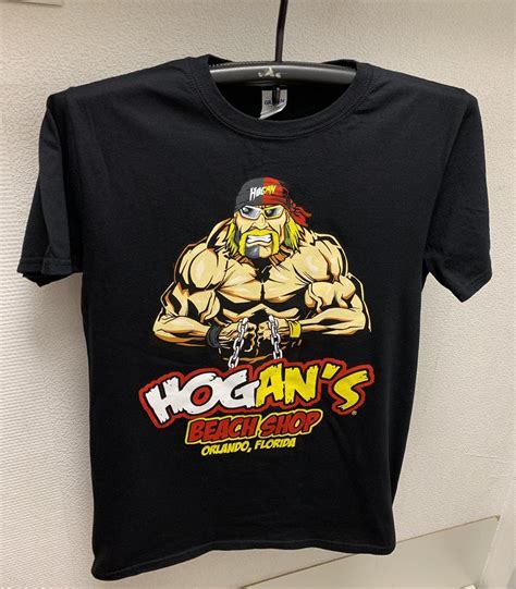 Vintage Hulk Hogan Hogans Shop big logo black t-shirt M wwe wwf | Grailed