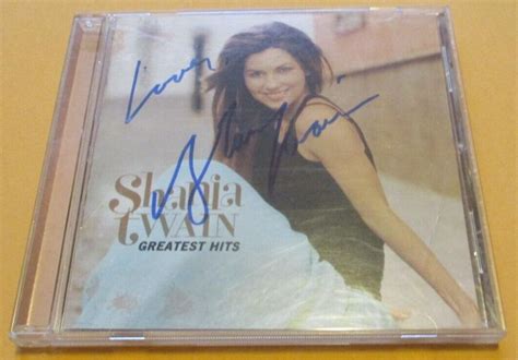 SHANIA TWAIN SIGNED GREATEST HITS CD COUNTRY POP 2004 MERCURY RECORDS ...