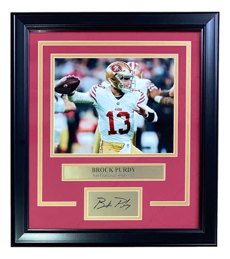 Brock Purdy Framed 8x10 San Francisco 49ers Photo w/ Laser Engraved ...