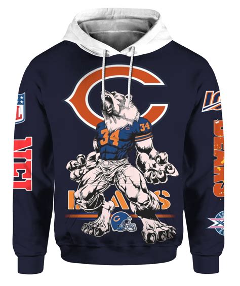 Chicago bears mascot all over print hoodie