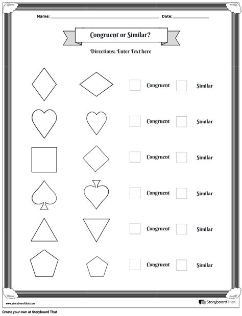 Printable Congruent Shapes Worksheets | Geometry Templates - Worksheets Library