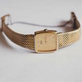 2C20-5090 Ladies Seiko Watch | Square Gold-Tone Luxury Quartz Watch – Vintage Radar