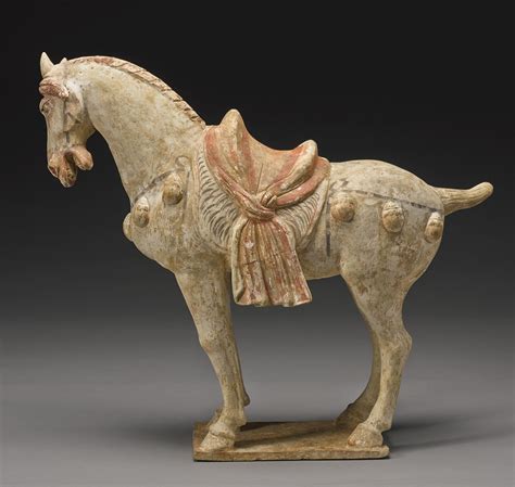 A PAINTED POTTERY FIGURE OF A HORSE TANG DYNASTY | Lot | Horse sculpture, Traditional sculptures ...