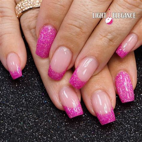 Hot Pink glitter gel from Light Elegance by @lightelegance_nailproducts ...