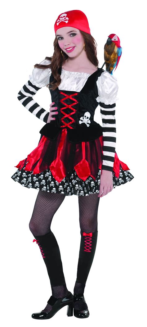 Girls Pirate Crossbone Cutie Halloween Fancy Dress Kids Costume Ages 3 ...