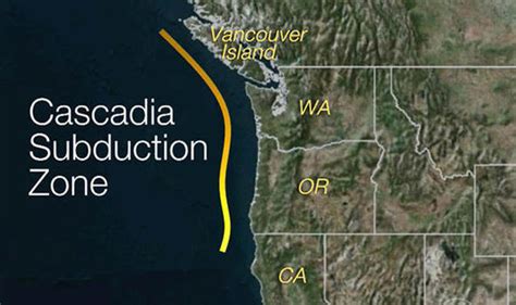 Cascadia Subduction Zone Earthquake Map - Map