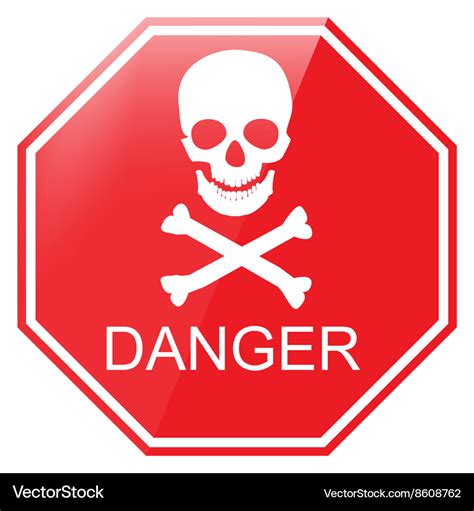 Warning danger sign Royalty Free Vector Image - VectorStock