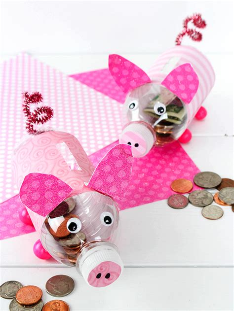 DIY Water Bottle Piggy Banks - Our Kid Things