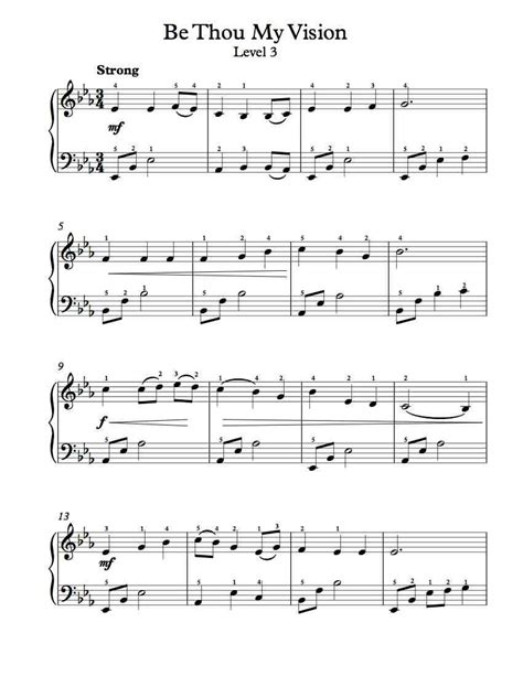 Free Piano Arrangement Sheet Music – Be Thou My Vision in 2019 | Free ...